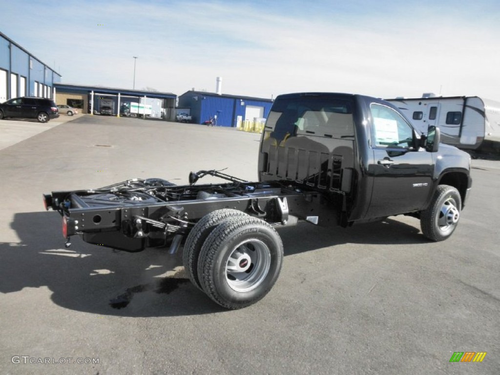 Onyx Black 2013 GMC Sierra 3500HD Regular Cab 4x4 Chassis Exterior Photo #77114331