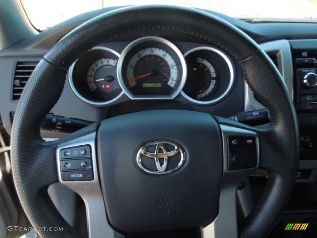 2012 Toyota Tacoma V6 TRD Prerunner Double Cab Graphite Steering Wheel Photo #77115029