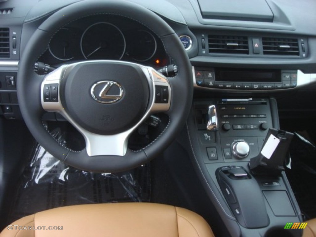 2012 Lexus CT 200h Hybrid Premium Caramel Nuluxe Dashboard Photo #77117376