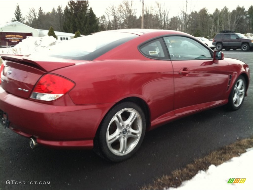 2005 Tiburon GT - Electric Red / Black photo #5