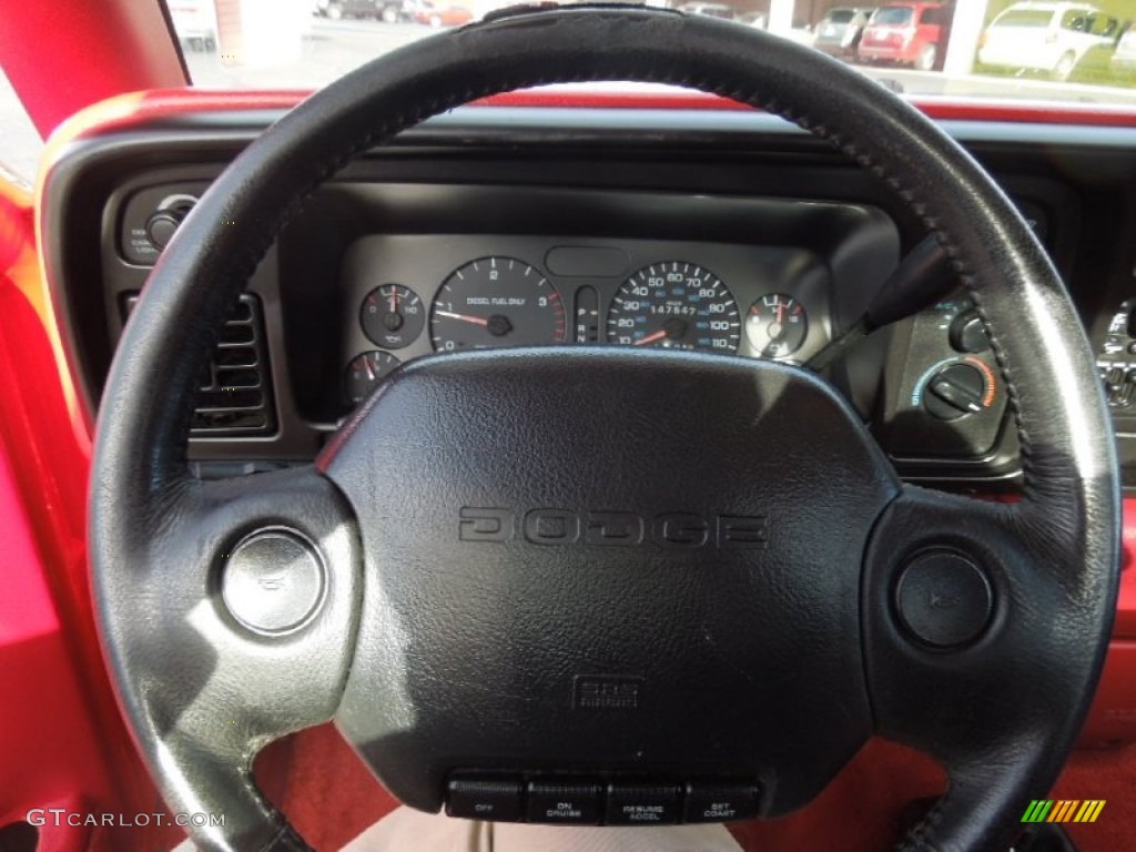 1995 Dodge Ram 2500 SLT Regular Cab 4x4 Red Steering Wheel Photo #77118398