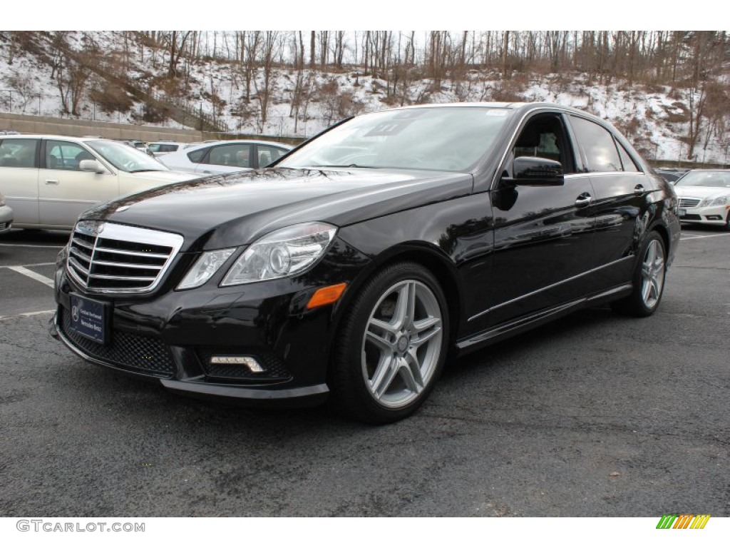 Black 2011 Mercedes-Benz E 350 4Matic Sedan Exterior Photo #77118548