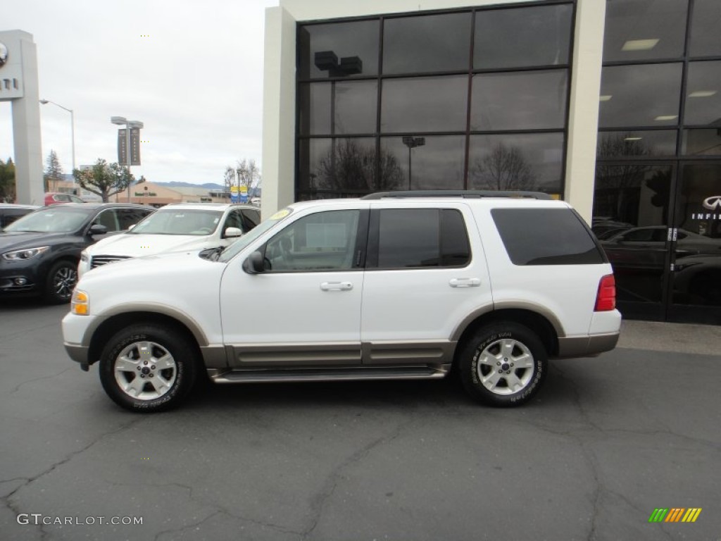 Oxford White 2003 Ford Explorer Eddie Bauer 4x4 Exterior Photo #77119701