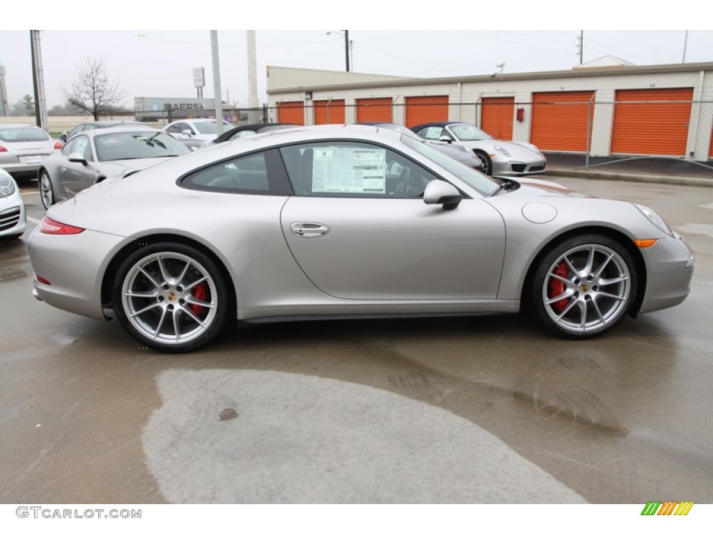 Platinum Silver Metallic 2013 Porsche 911 Carrera 4S Coupe Exterior Photo #77119717