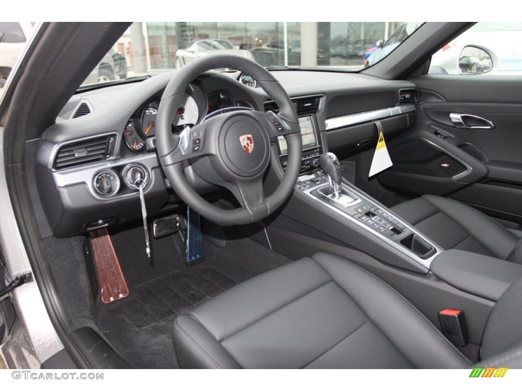 Black Interior 2013 Porsche 911 Carrera 4S Coupe Photo #77119754