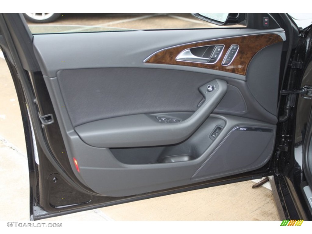 2013 Audi A6 3.0T quattro Sedan Black Door Panel Photo #77120256