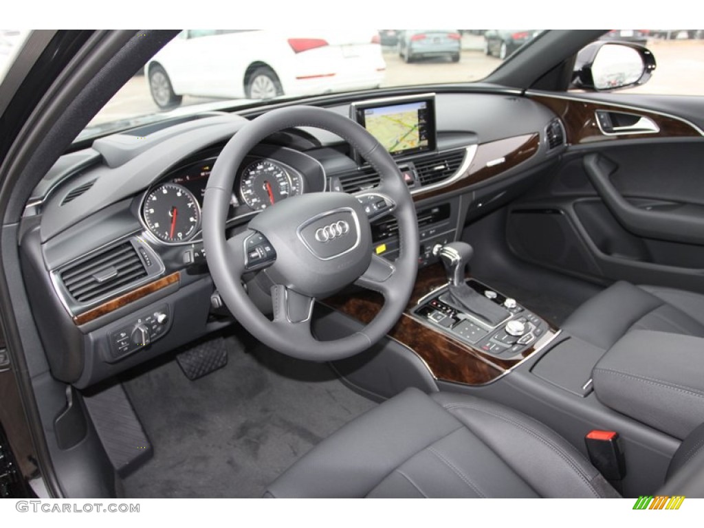 Black Interior 2013 Audi A6 3.0T quattro Sedan Photo #77120278