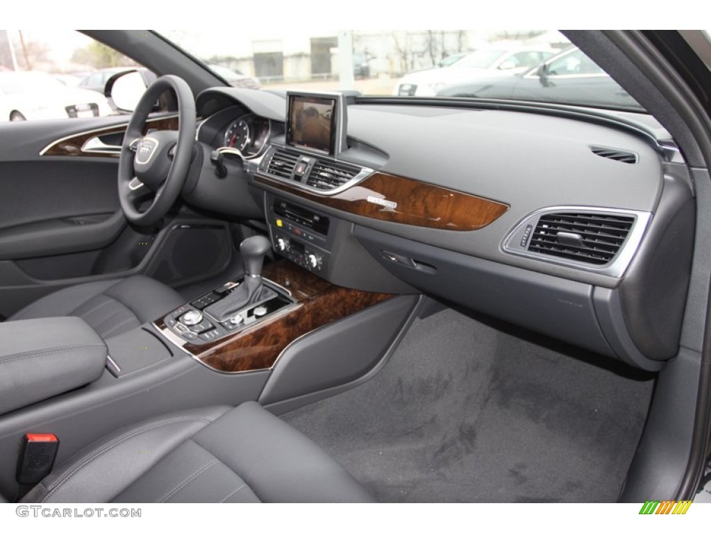 2013 Audi A6 3.0T quattro Sedan Black Dashboard Photo #77120546