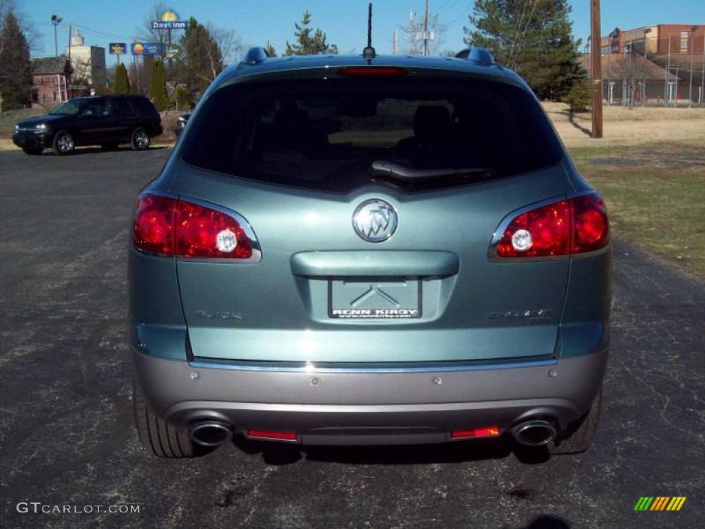 2009 Enclave CXL AWD - Silver Green Metallic / Dark Titanium/Titanium photo #4