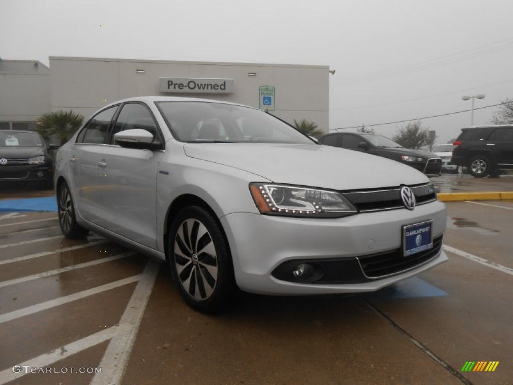 2013 Jetta Hybrid SEL Premium - Frost Silver Metallic / Titan Black photo #1