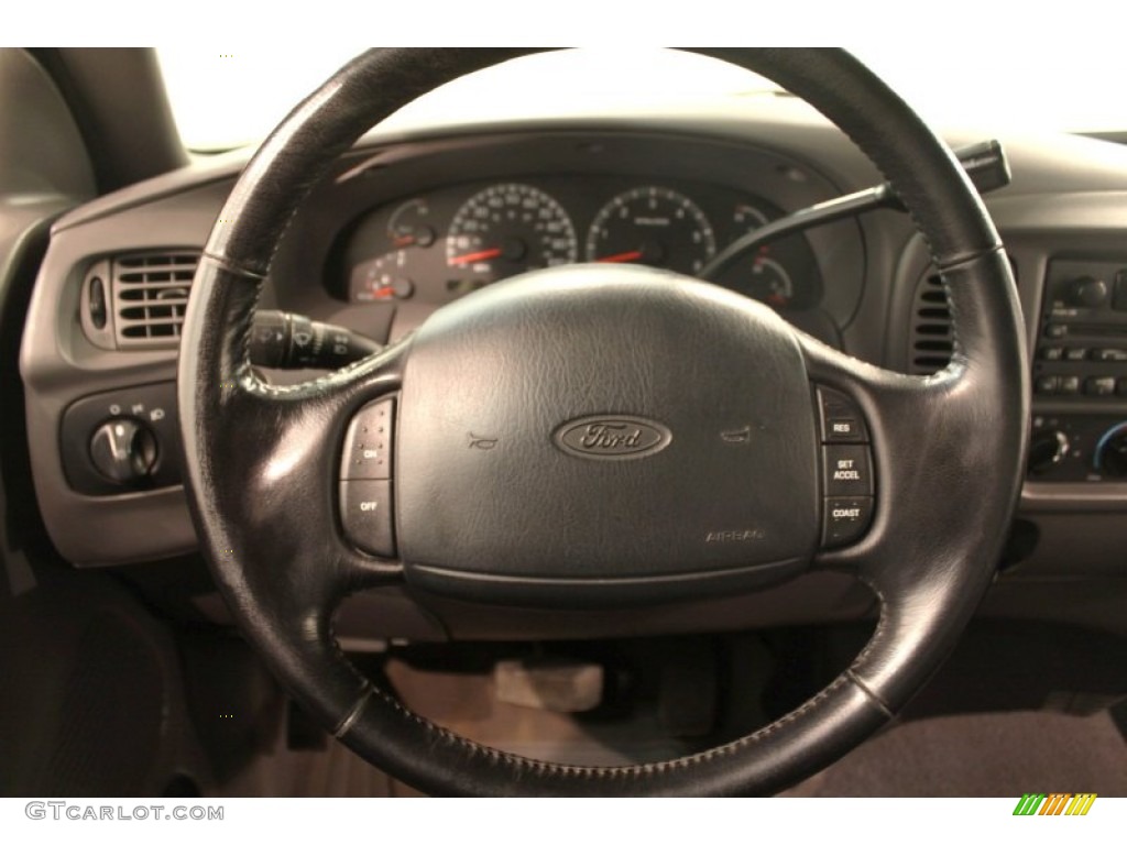 2000 Ford F150 XLT Extended Cab Dark Graphite Steering Wheel Photo #77120954