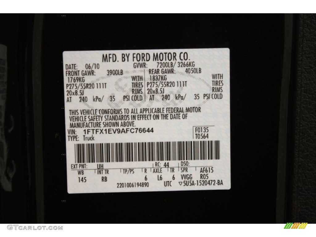 2010 F150 FX4 SuperCab 4x4 - Tuxedo Black / Black photo #17