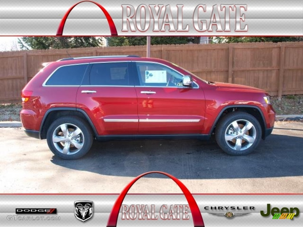 2013 Grand Cherokee Overland 4x4 - Deep Cherry Red Crystal Pearl / Black photo #1