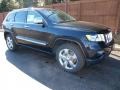 2013 Brilliant Black Crystal Pearl Jeep Grand Cherokee Overland 4x4  photo #2