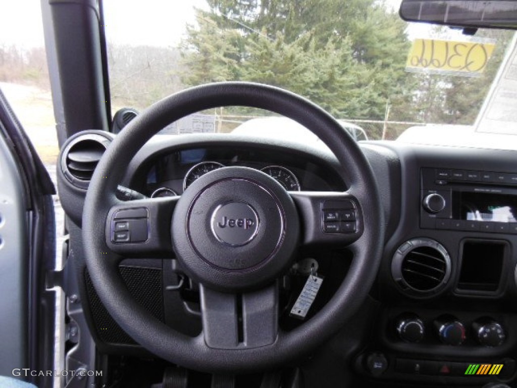 2013 Jeep Wrangler Sport 4x4 Black Steering Wheel Photo #77124503