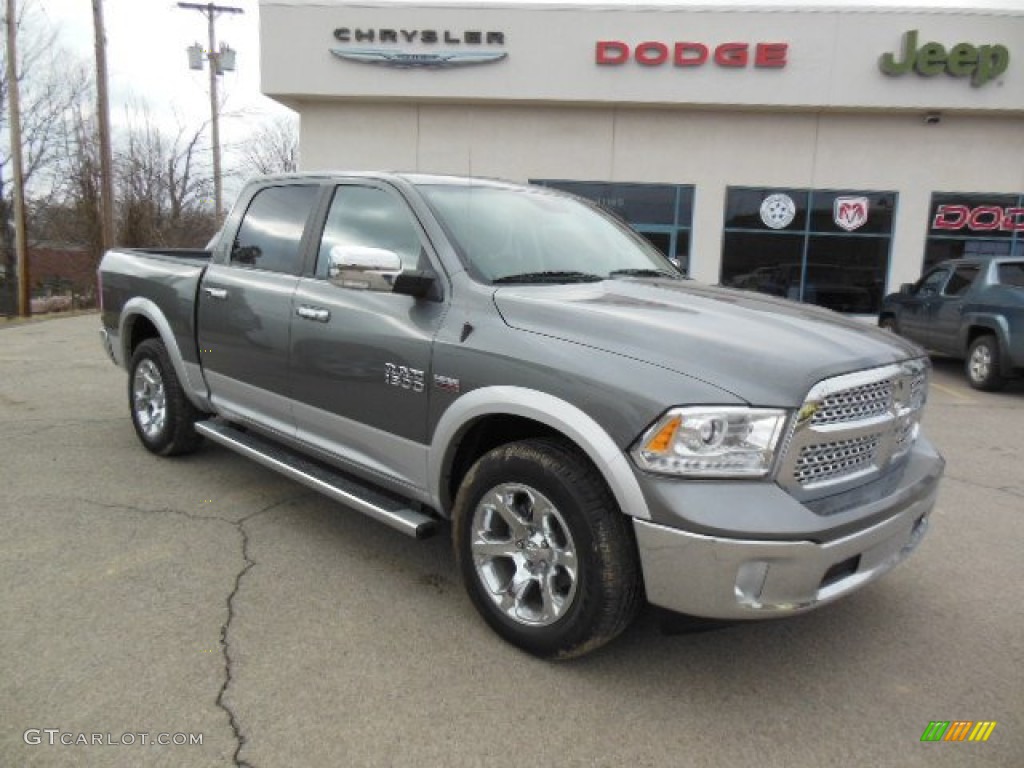 Mineral Gray Metallic 2013 Ram 1500 Laramie Crew Cab 4x4 Exterior Photo #77124619