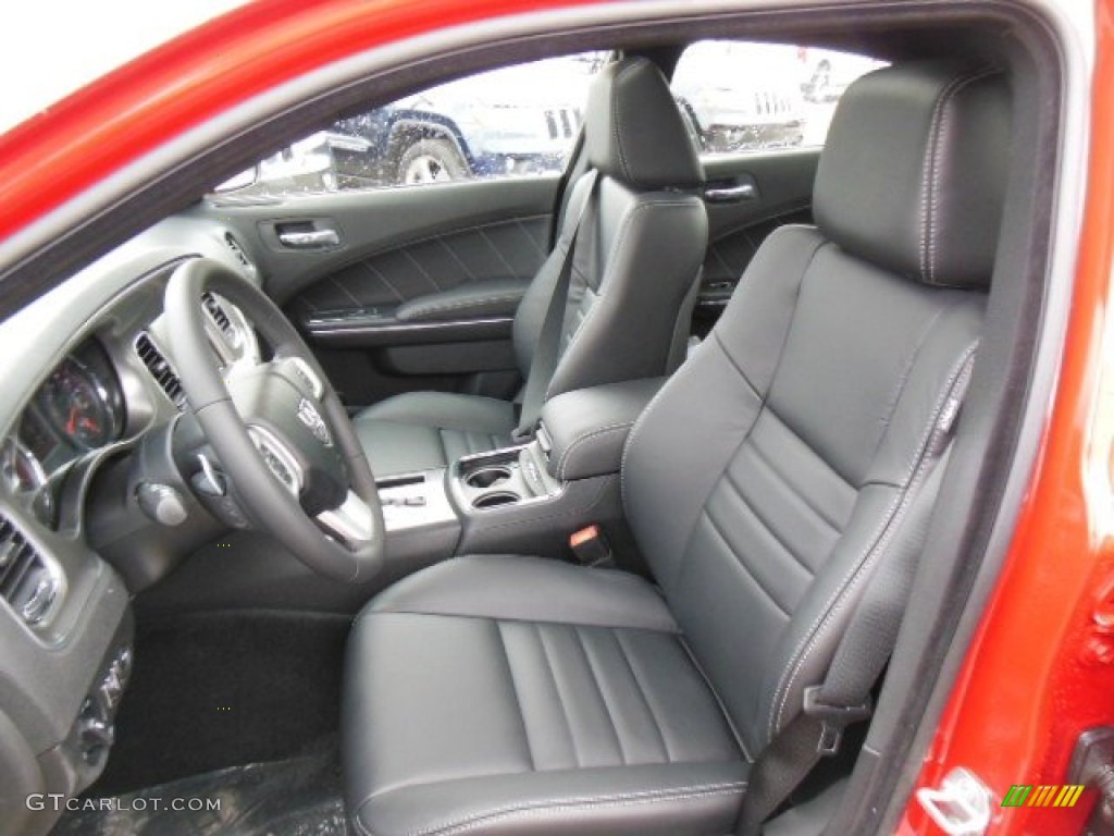 Black Interior 2013 Dodge Charger R/T Plus AWD Photo #77125128
