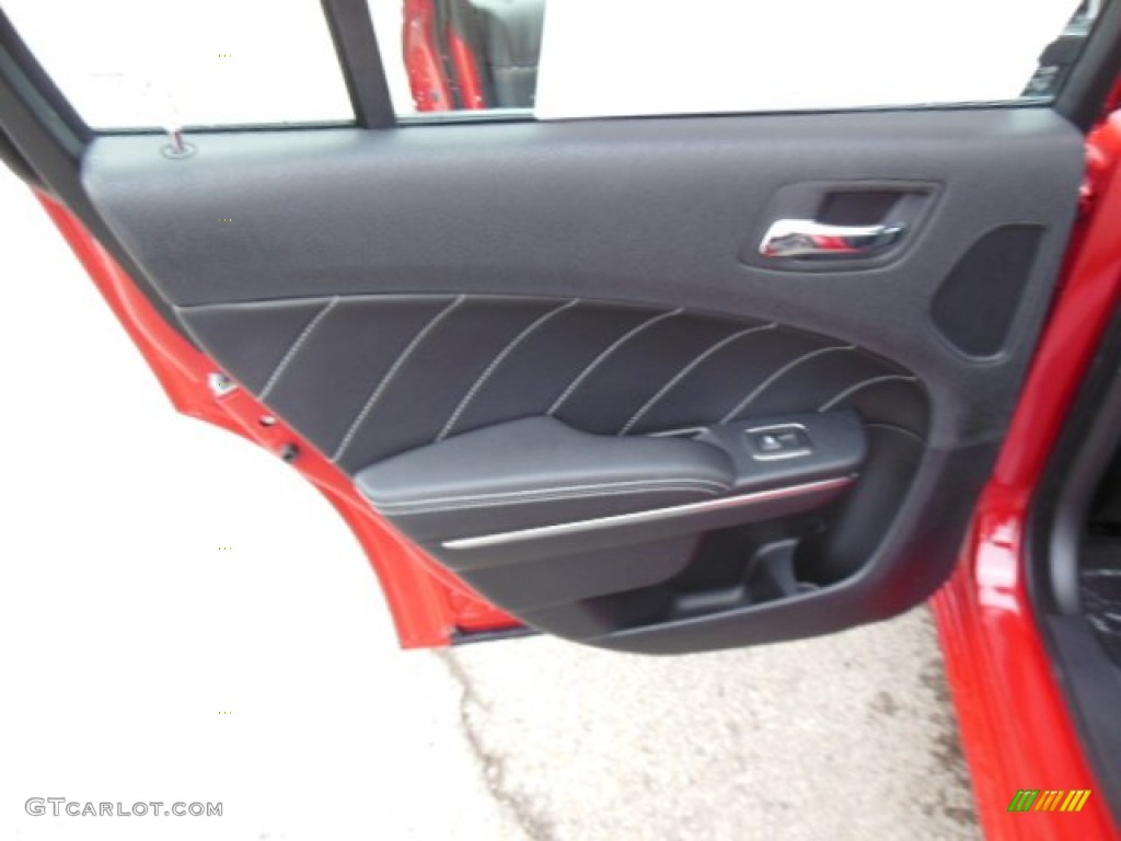 2013 Dodge Charger R/T Plus AWD Black Door Panel Photo #77125184