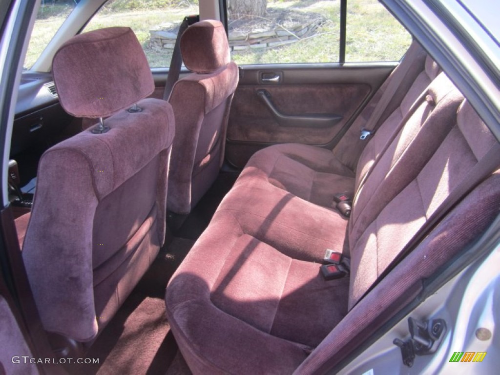 Burgundy Interior 1991 Honda Accord LX Sedan Photo #77126282
