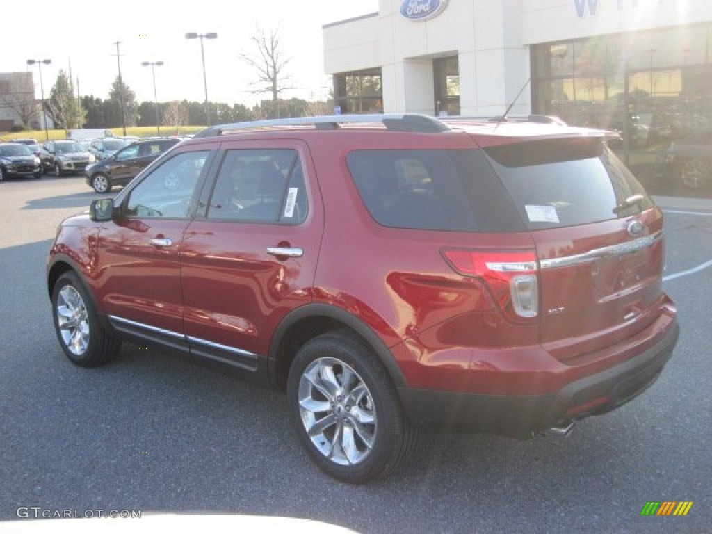 2013 Explorer XLT 4WD - Ruby Red Metallic / Medium Light Stone photo #3