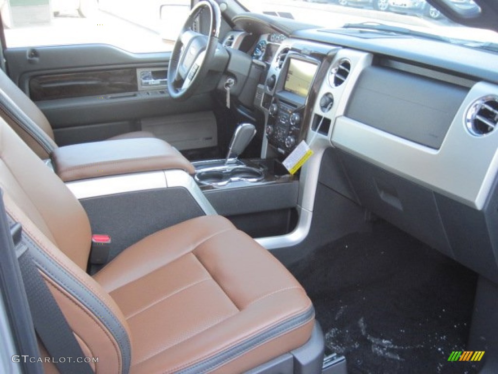 Platinum Unique Pecan Leather Interior 2013 Ford F150 Platinum SuperCrew 4x4 Photo #77127445