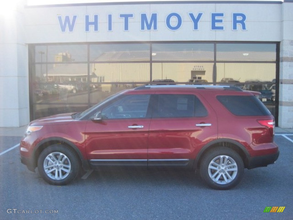 2013 Explorer XLT 4WD - Ruby Red Metallic / Charcoal Black photo #1