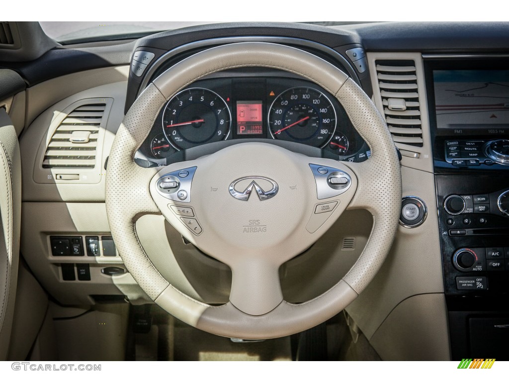 2011 Infiniti FX 35 Wheat Steering Wheel Photo #77129814