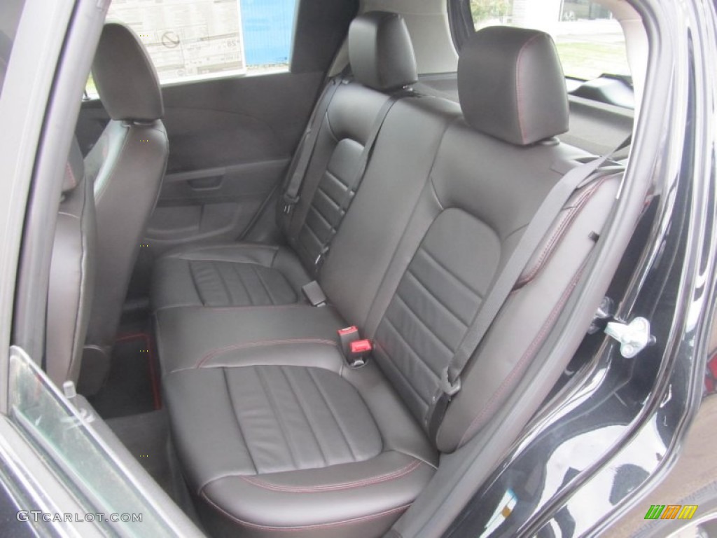 RS Jet Black Leather/Microfiber Interior 2013 Chevrolet Sonic RS Hatch Photo #77130959