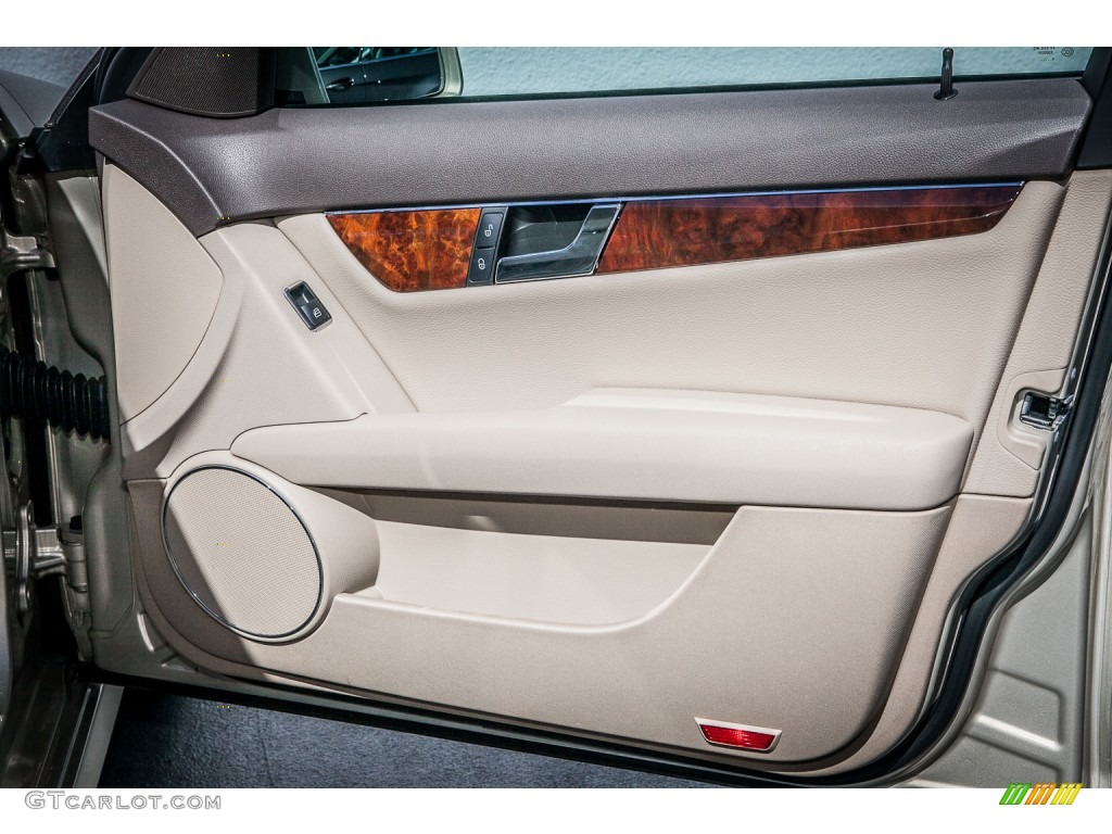 2010 Mercedes-Benz C 300 Luxury Almond/Mocha Door Panel Photo #77133191