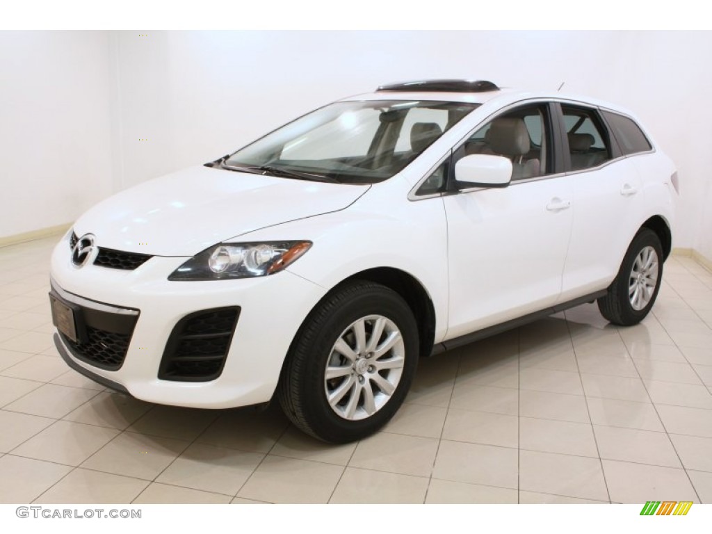 Crystal White Pearl Mica 2010 Mazda CX-7 i Sport Exterior Photo #77134304