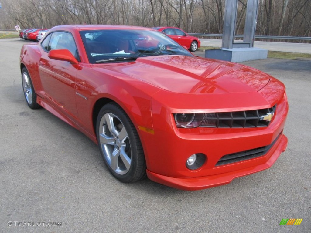 Inferno Orange Metallic 2013 Chevrolet Camaro LT/RS Coupe Exterior Photo #77135090