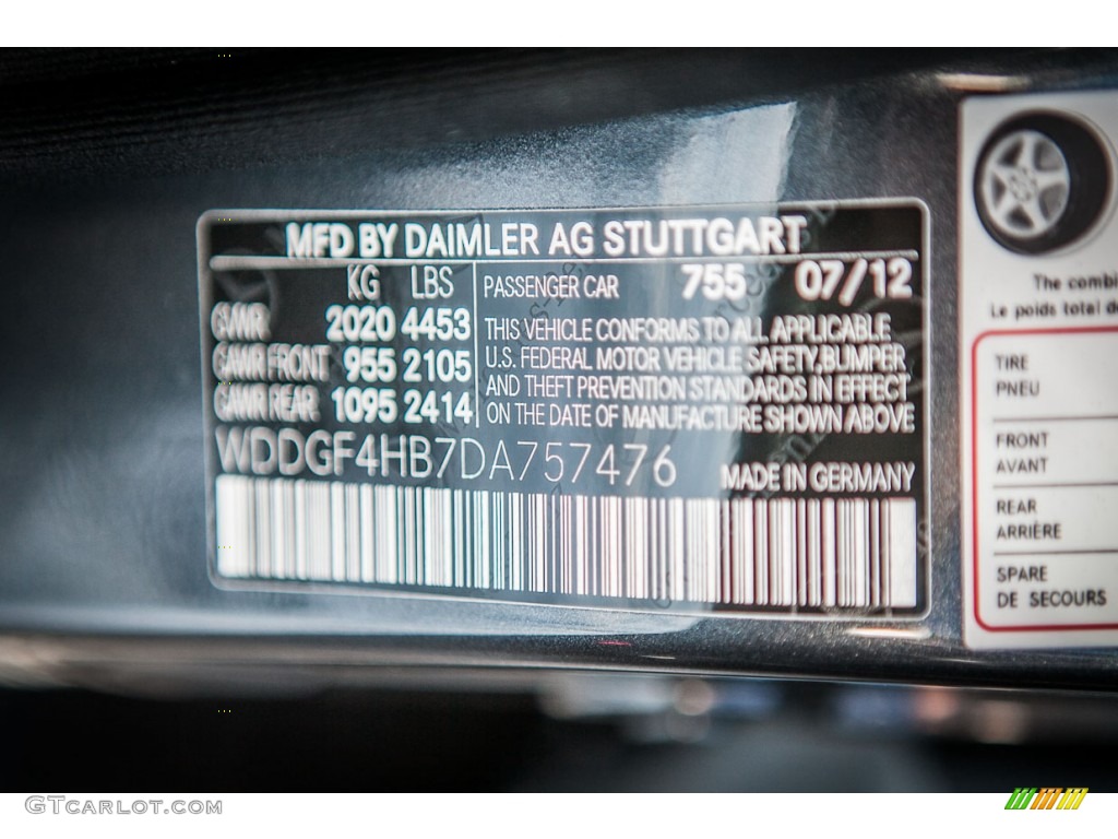 2013 C Color Code 755 for Steel Grey Metallic Photo #77135360