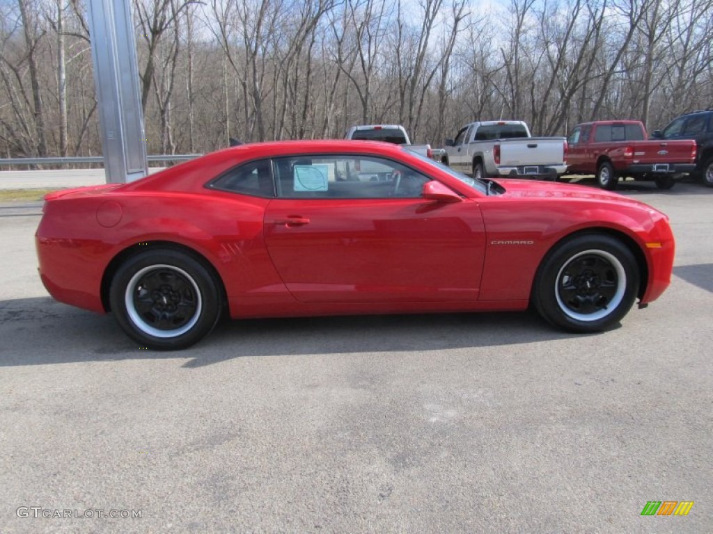 Victory Red 2013 Chevrolet Camaro LS Coupe Exterior Photo #77135388