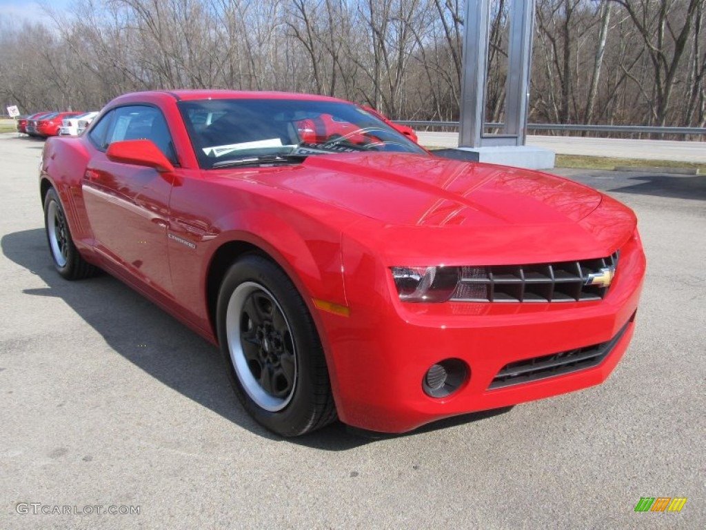 Victory Red 2013 Chevrolet Camaro LS Coupe Exterior Photo #77135420