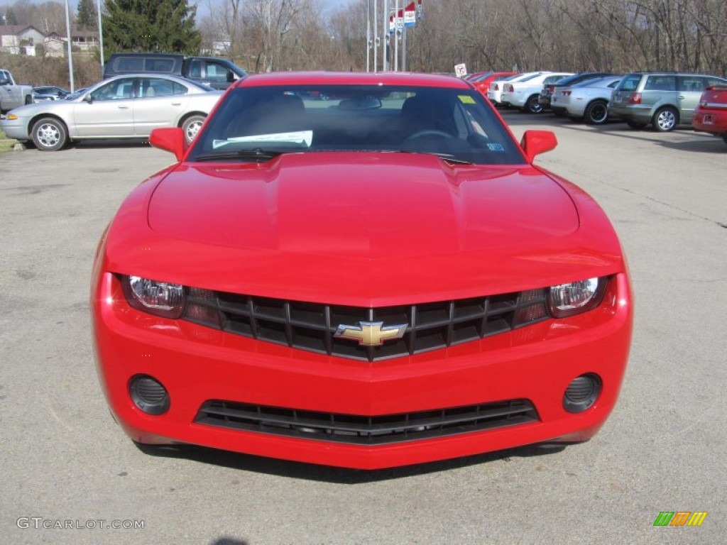 Victory Red 2013 Chevrolet Camaro LS Coupe Exterior Photo #77135436