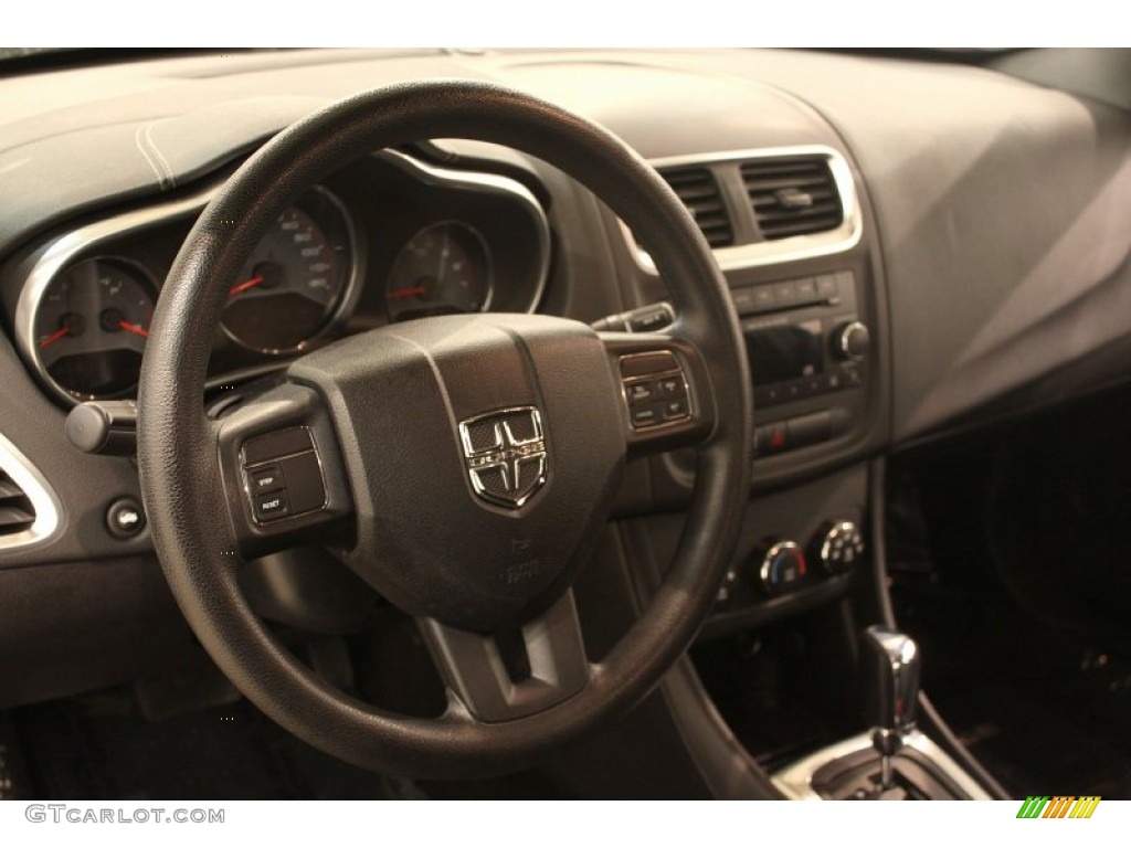 2012 Dodge Avenger SE Black Steering Wheel Photo #77136065