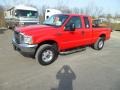 Red Clearcoat 2002 Ford F250 Super Duty Lariat SuperCab 4x4 Exterior