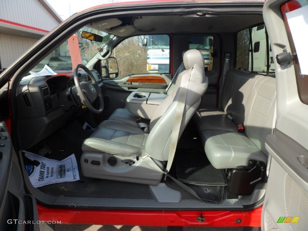 Medium Flint Interior 2002 Ford F250 Super Duty Lariat SuperCab 4x4 Photo #77137919