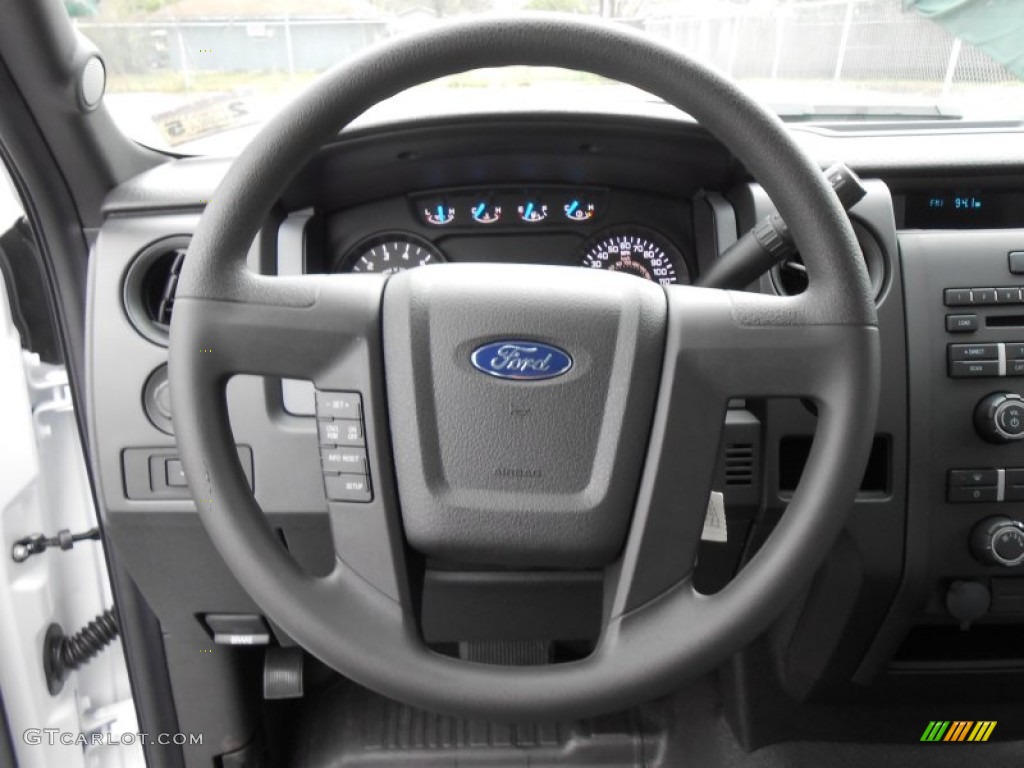 2013 Ford F150 XL Regular Cab Steel Gray Steering Wheel Photo #77138138