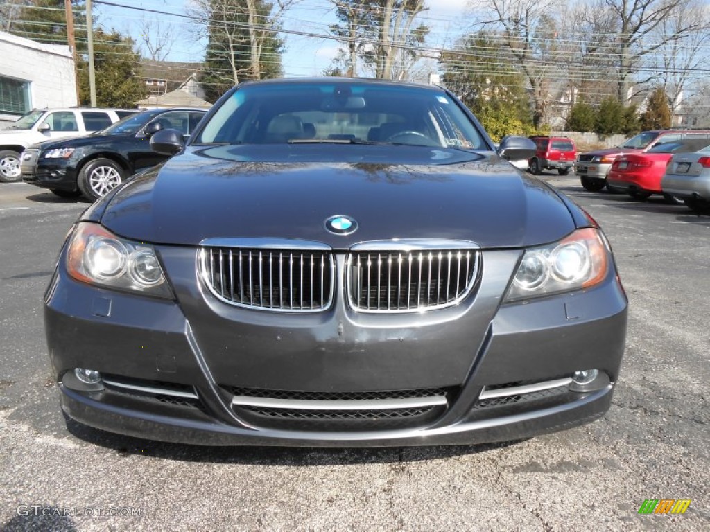 2007 3 Series 335xi Sedan - Sparkling Graphite Metallic / Black photo #2