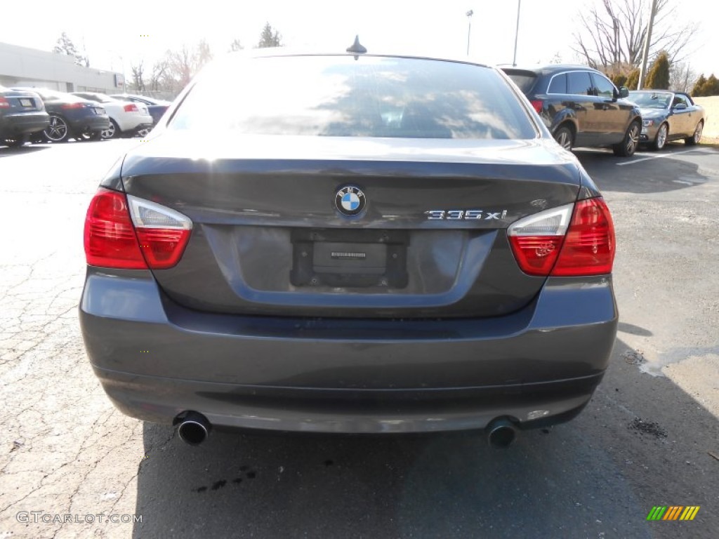 2007 3 Series 335xi Sedan - Sparkling Graphite Metallic / Black photo #6