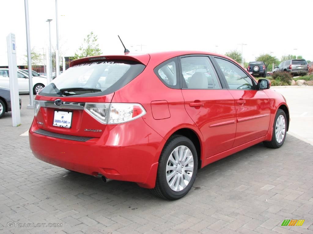 2008 Impreza 2.5i Wagon - Lightning Red / Ivory photo #7