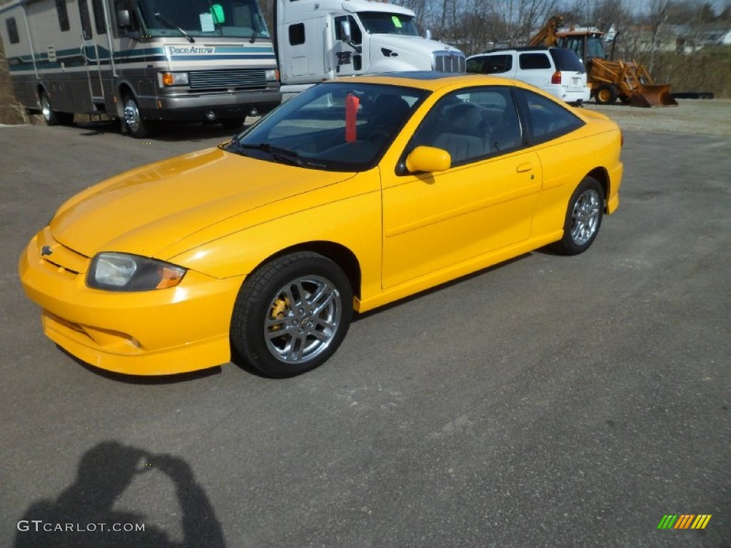 Yellow 2003 Chevrolet Cavalier LS Sport Coupe Exterior Photo #77142896