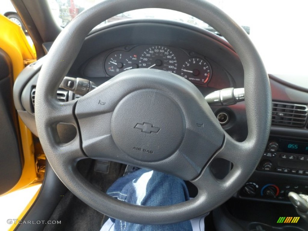 2003 Chevrolet Cavalier LS Sport Coupe Graphite Gray Steering Wheel Photo #77143058