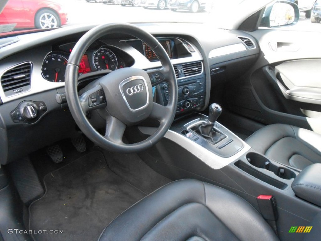 Black Interior 2009 Audi A4 2.0T Premium quattro Sedan Photo #77143427