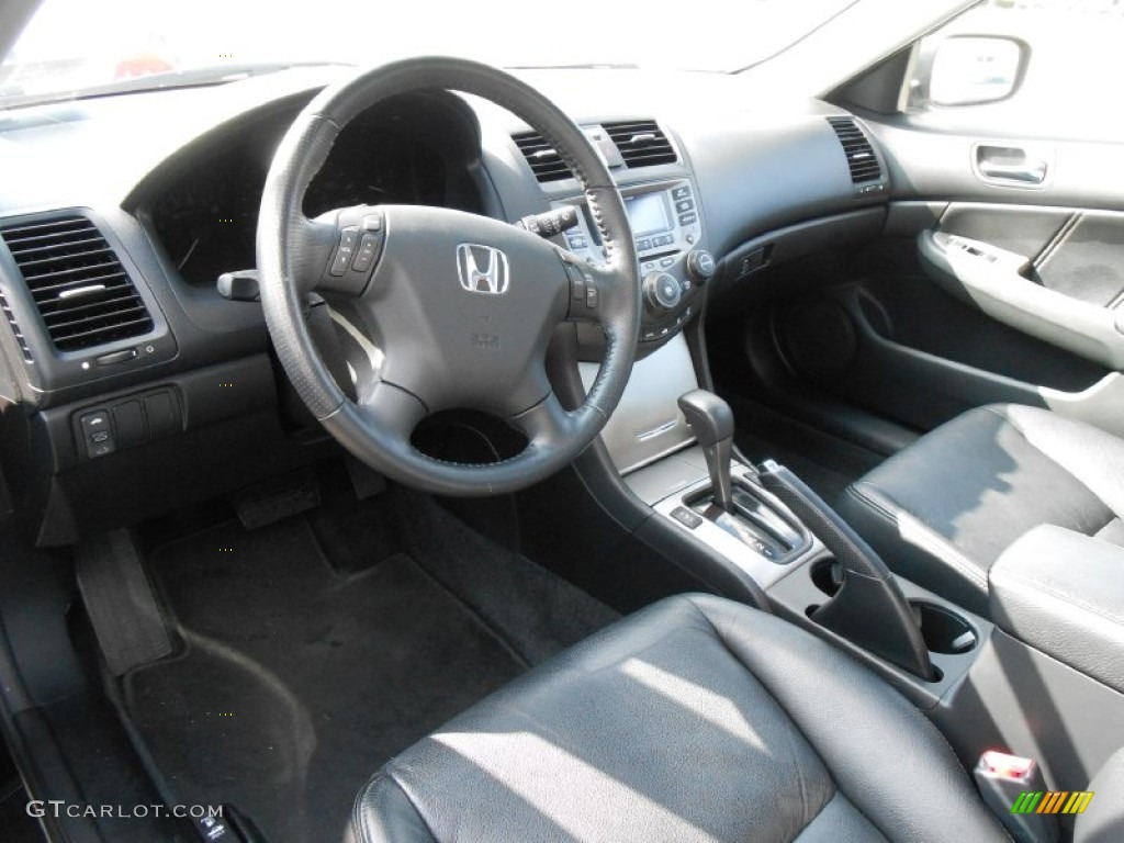 Black Interior 2007 Honda Accord EX-L Sedan Photo #77143785