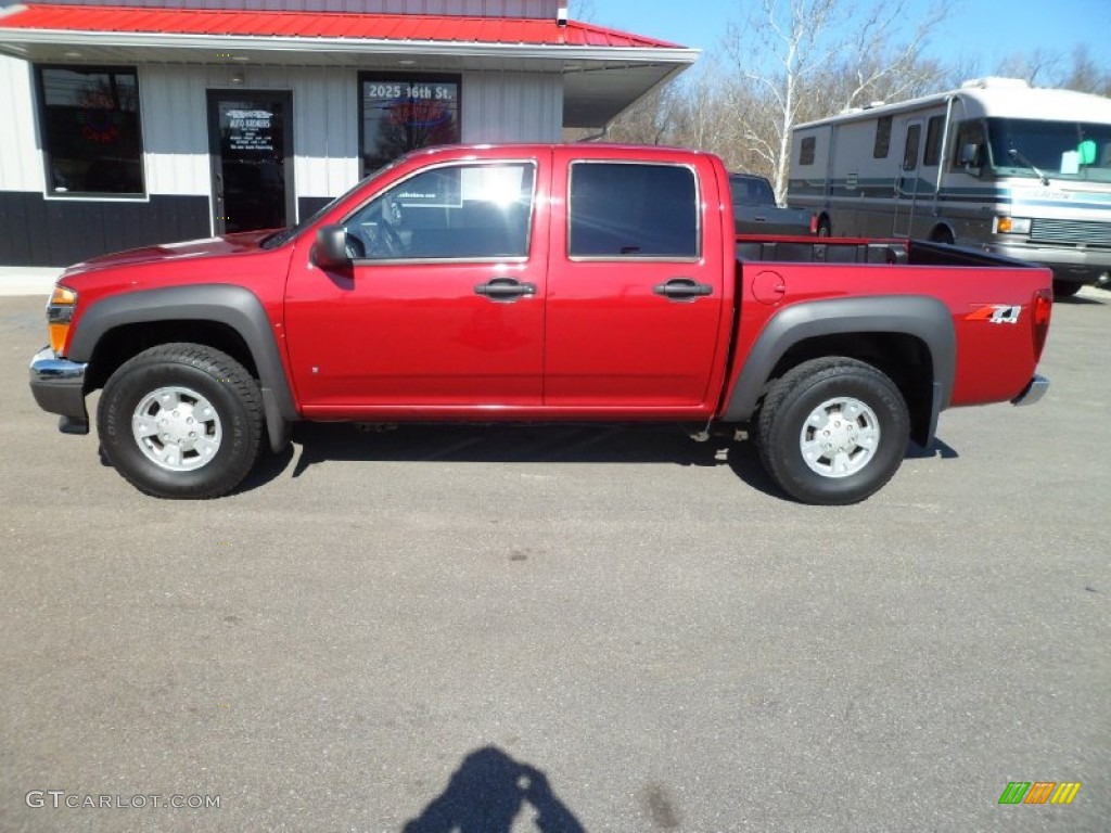 2006 Colorado LT Crew Cab 4x4 - Cherry Red Metallic / Very Dark Pewter photo #1