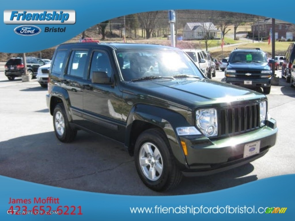 2011 Liberty Sport 4x4 - Natural Green Metallic / Dark Slate Gray photo #4
