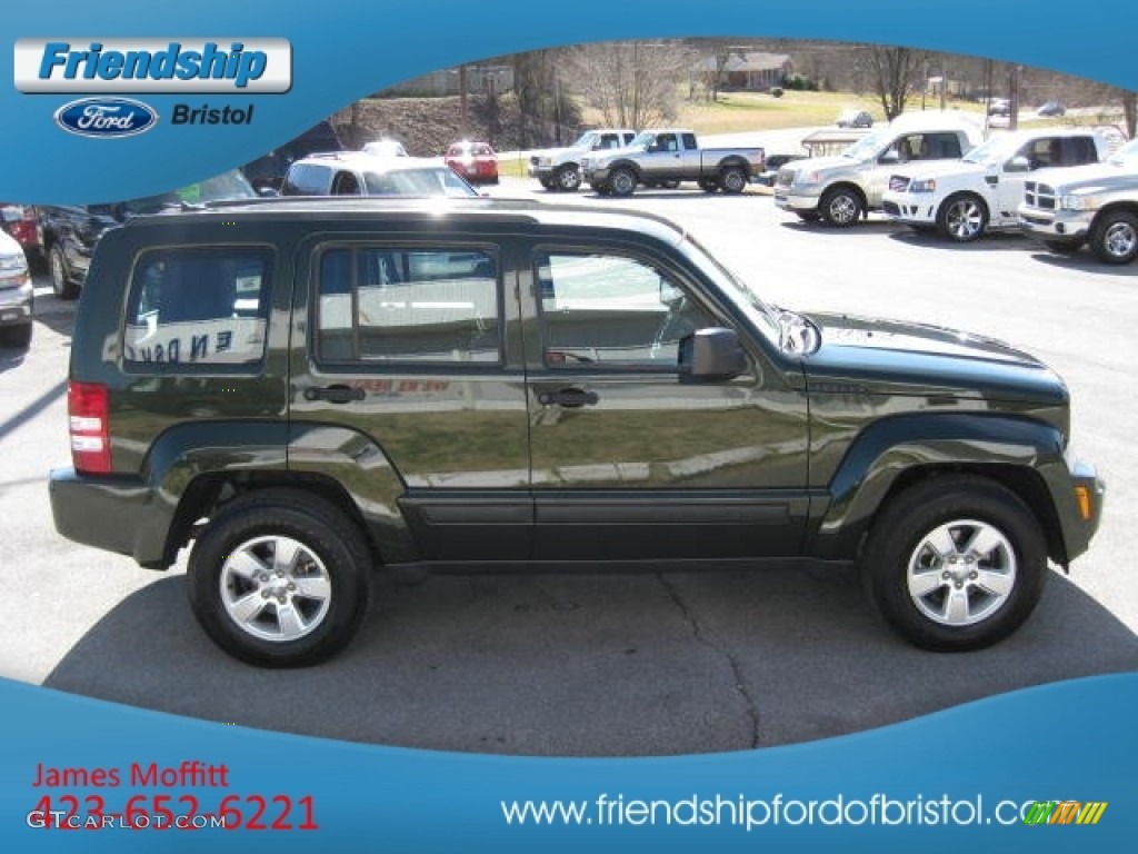 2011 Liberty Sport 4x4 - Natural Green Metallic / Dark Slate Gray photo #5