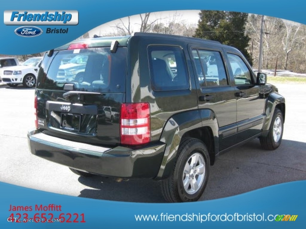 2011 Liberty Sport 4x4 - Natural Green Metallic / Dark Slate Gray photo #6